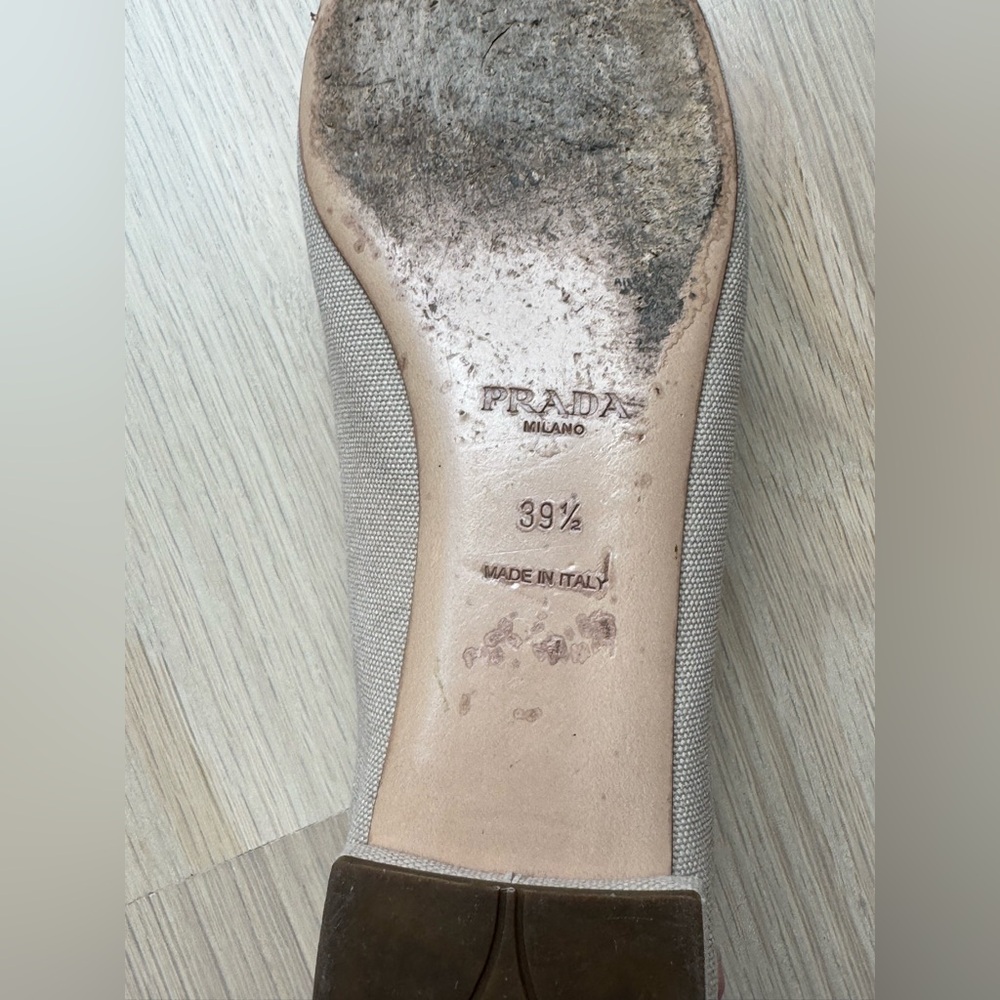 PRADA Canvas Colorblock Pattern flats 9.5 - Picture 3 of 9